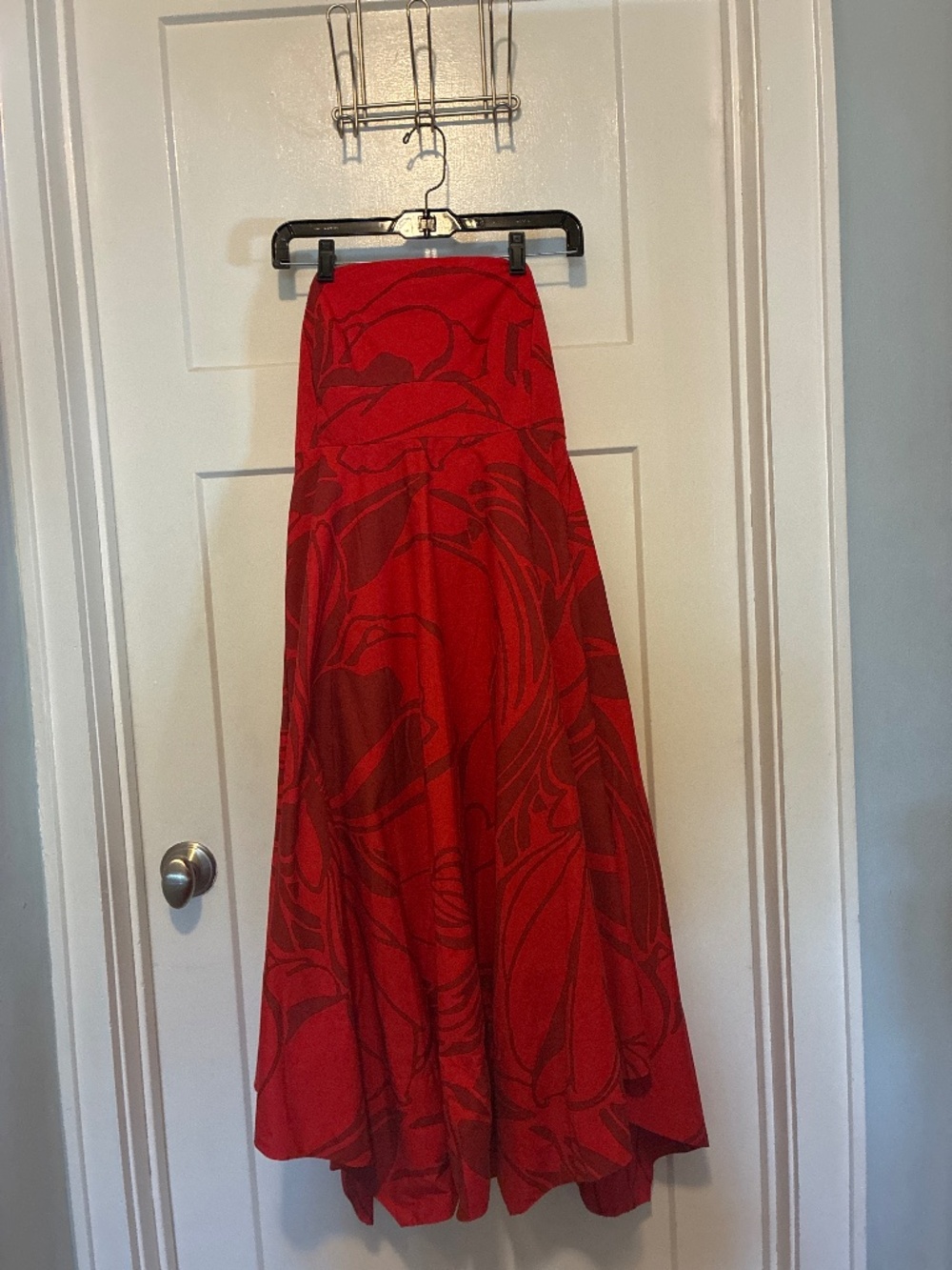 Red floral dress